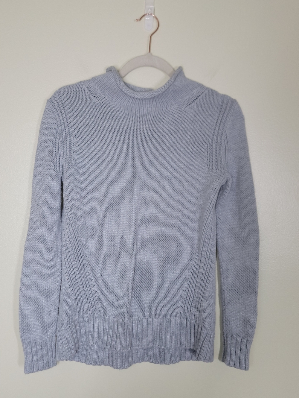 J. Crew Light Gray Crewneck cotton Knit Sweater XS